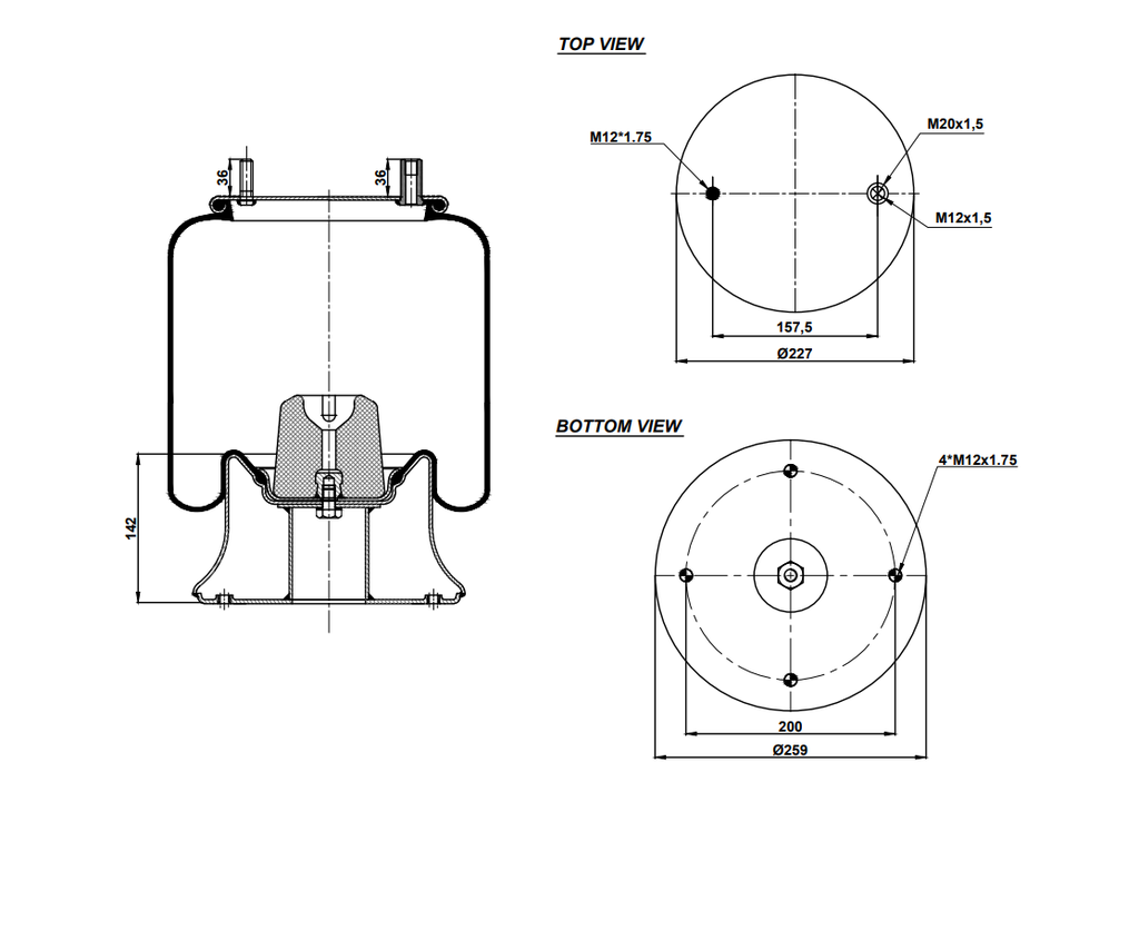 924156-01 C Air Spring Steel Piston
