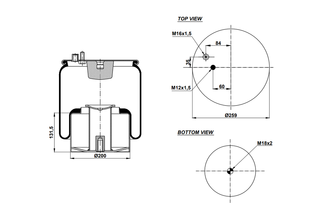924883 C Air Spring Steel Piston