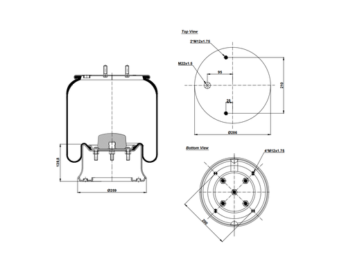 [9233241/2] 922918 C Air Spring Steel Piston
