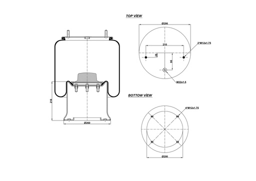 [9233347/2] 922926 C Air Spring Steel Piston