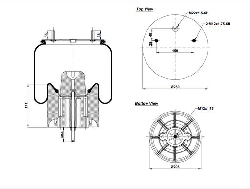 [9233247.19.P/2] 924157-19 CPP Air Spring Plastic Piston