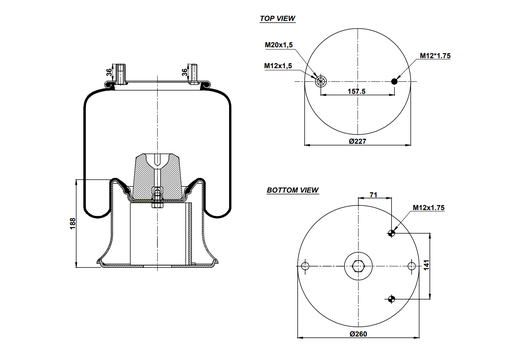 [9233218.05/2] 924159-05 C Air Spring Steel Piston