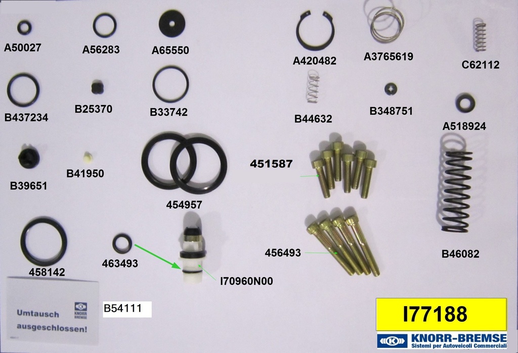 LOAD SENSING CLAPET KIT DE RÉPARATION MAN