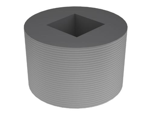 1-11-1/2 NPTF SCHROEFDRAAD SQUARE-AANDRIJVING PLUG