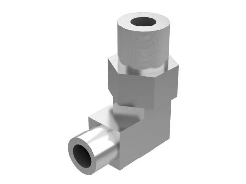 17.46mm Hexagonal Fluid Carrying 90 Degree Elbow Adapter