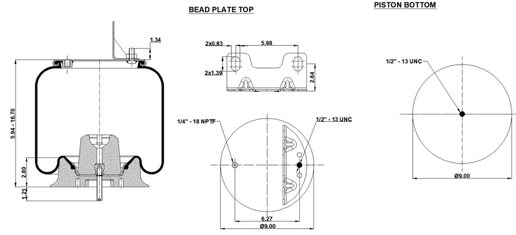 419335 CPP COUSSIN D'AIR PISTON PLASTIQUE