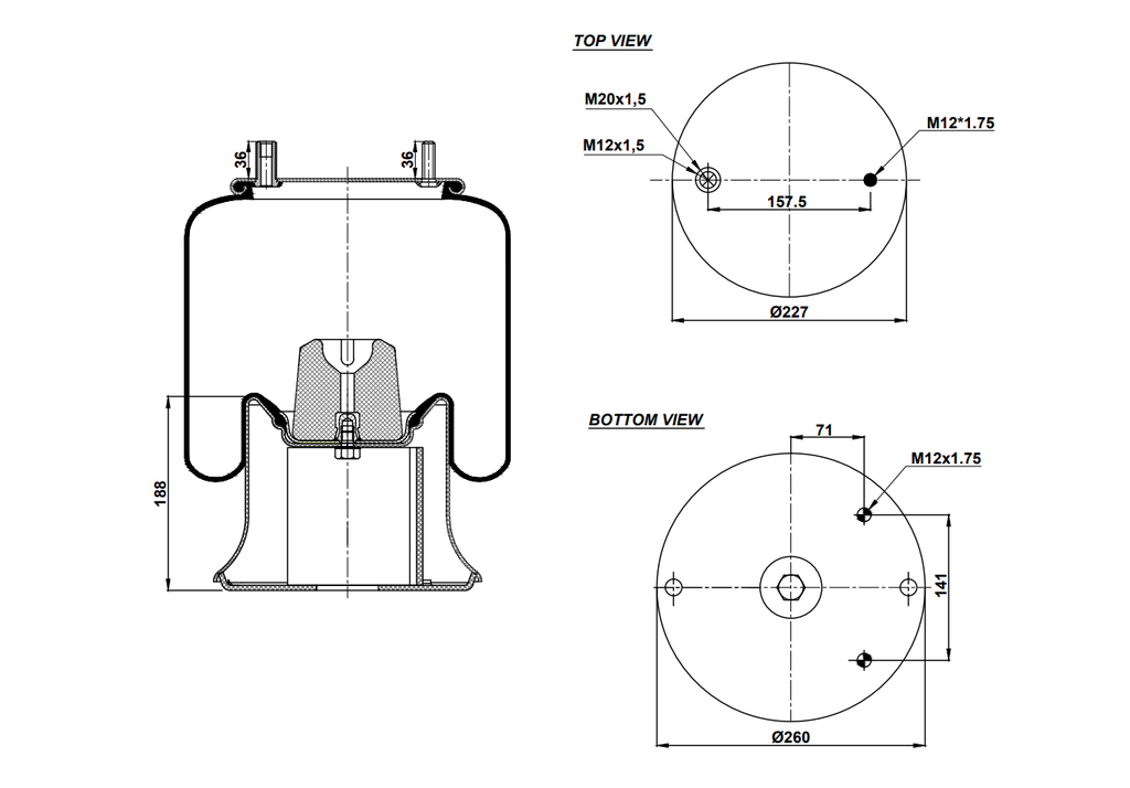 924159-05 C Air Spring Steel Piston