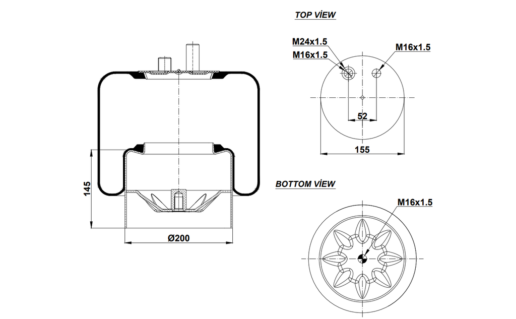 924391-22 C Air Spring Steel Piston