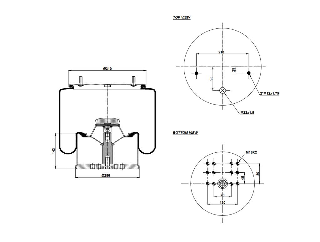 924881 C Air Spring Steel Piston
