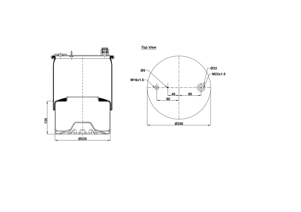 926126-02 C Air Spring Steel Piston