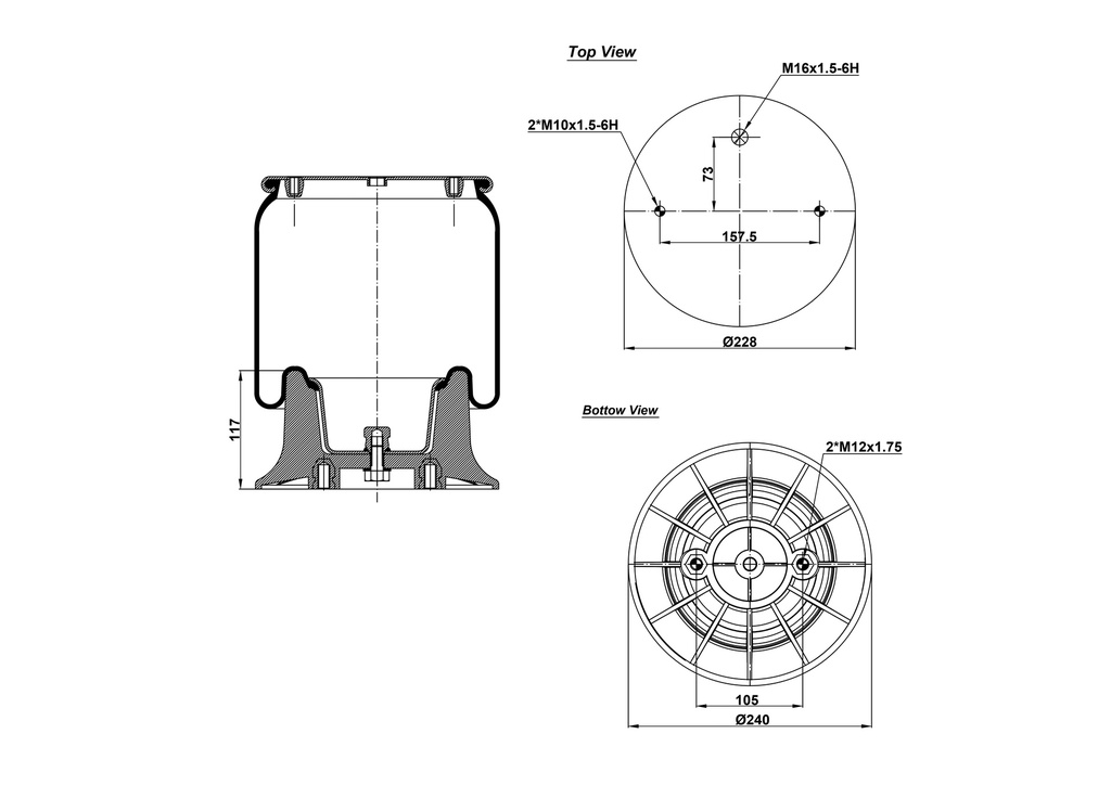 926251 CPP Air Spring Plastic Piston