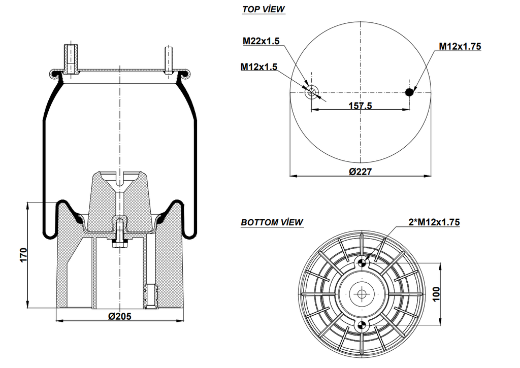 927074 CPP Air Spring Plastic Piston