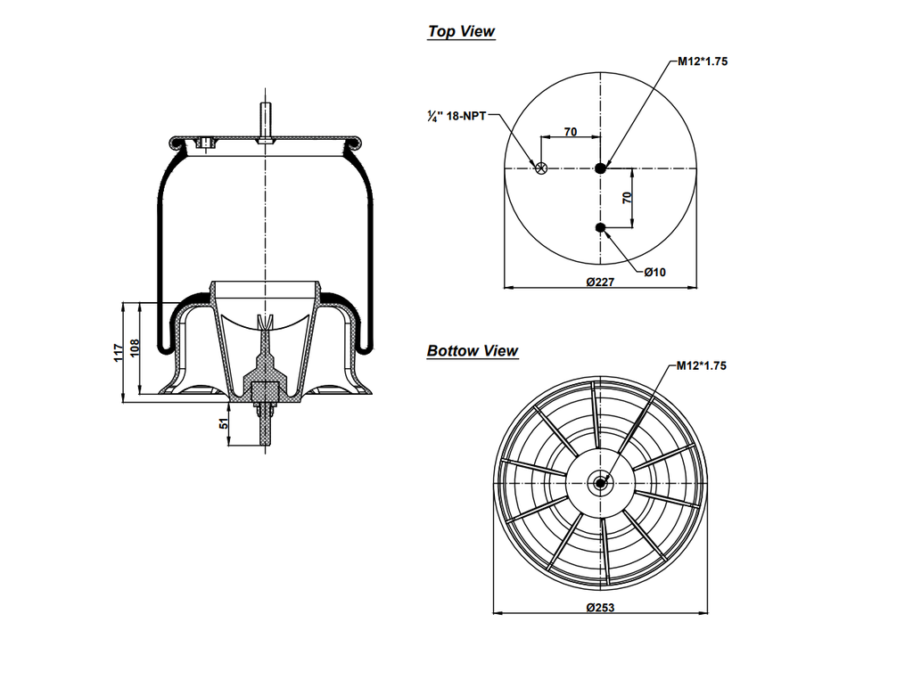 928468  CPP Air Spring Plastic Piston