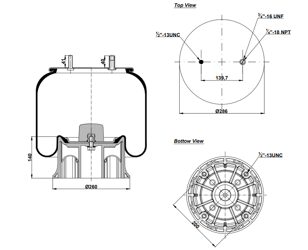 929121 CPP Air Spring Plastic Piston