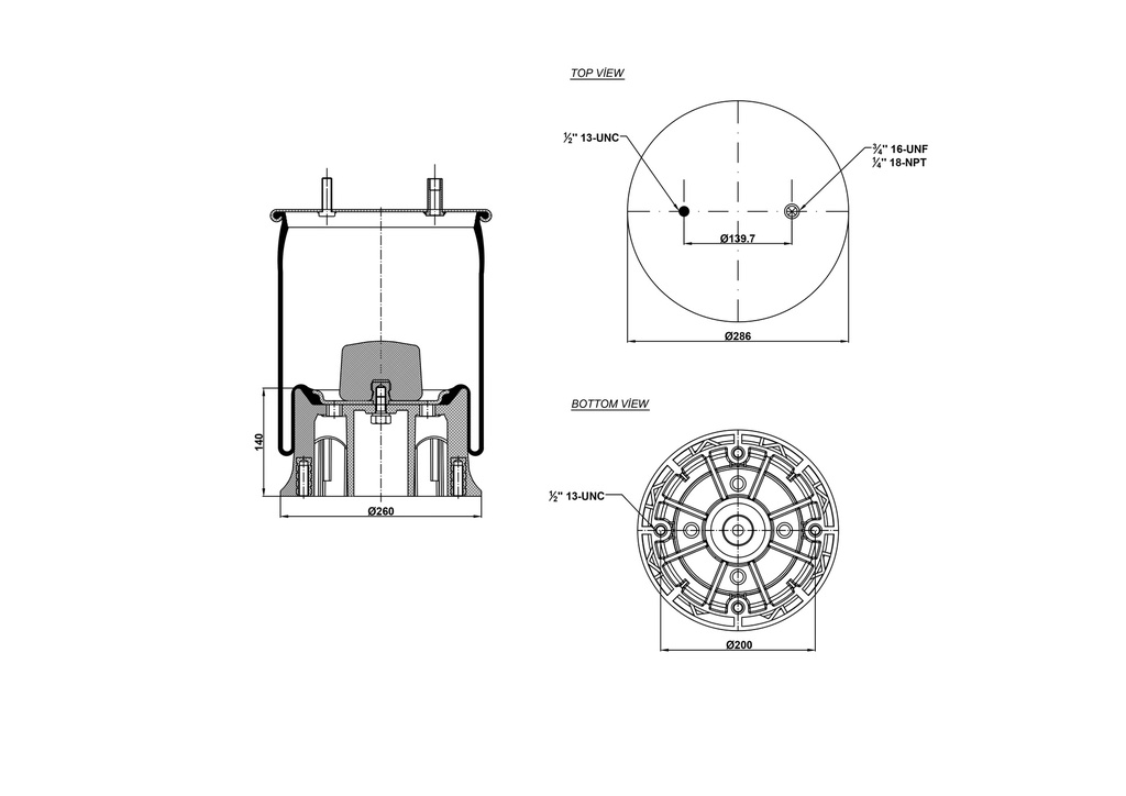 929141 CPP Air Spring Plastic Piston (9141 CPP)