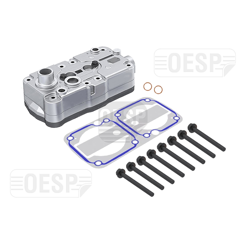 CYLINDER HEAD WITH PLATE KIT, COMPRESSOR