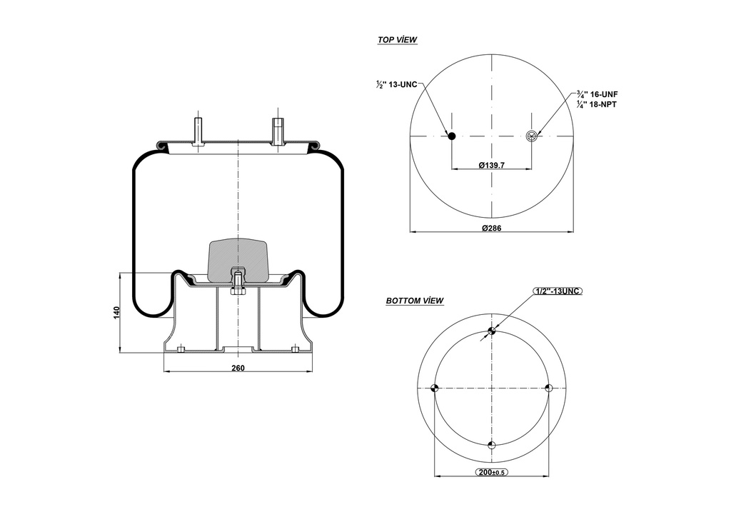 929141  C Air Spring Steel Piston 