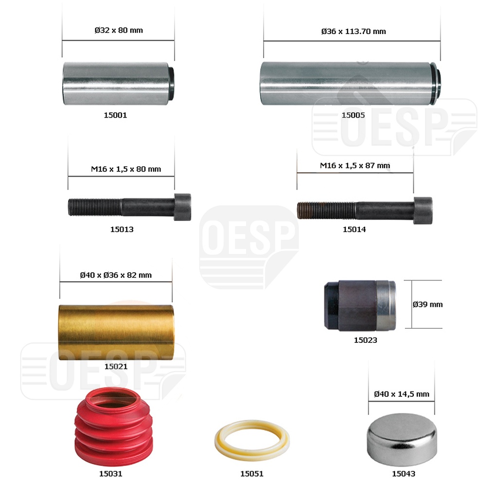 CALIPER GUIDES & SEALS KIT MP1-MP3