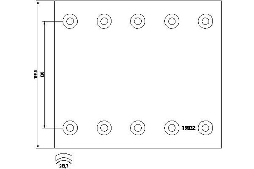 [TEX_1903242] BRAKE LINING KIT BPW
