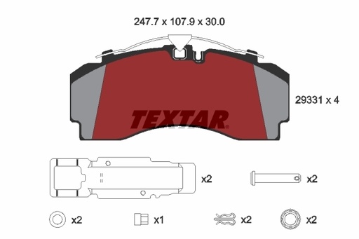 [TEX_2933101] قماشات فرامل طقم SCANIA