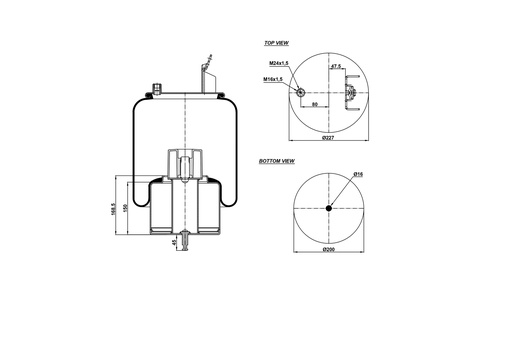 [9233461/2] 921857 C Air Spring Steel Piston