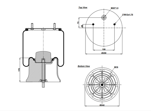 [9233452.P/2] 922621 COUSSIN D'AIR CPP PISTON PLASTIQUE