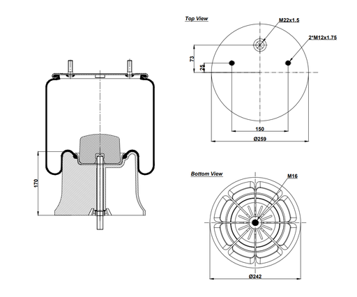 [9233453.P/2] 922626 CPP Air Spring Plastic Piston