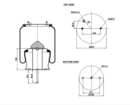 [9233427/2] 9230304  C Air Spring Steel Piston