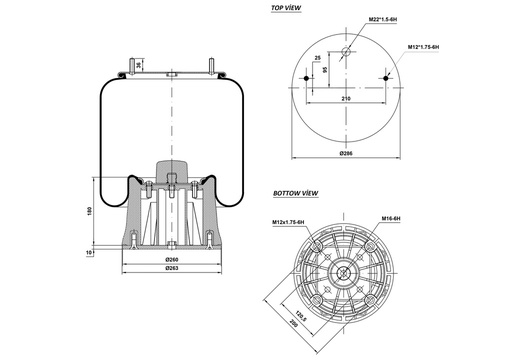 [9233214.08.P/2] 924023-08 KPP  C Air Spring Steel Piston