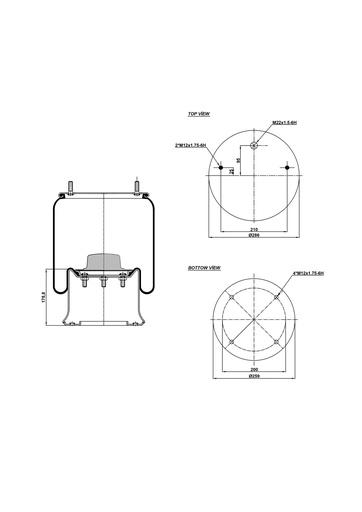 [9233215/2] 924028 C Air Spring Steel Piston
