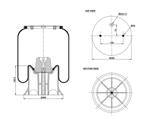 [9233232.P/2] 924158 CPP Air Spring Plastic Piston