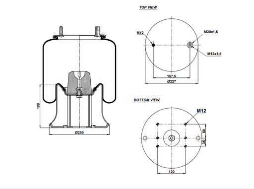 [9233218/2] 924159 C Air Spring Steel Piston