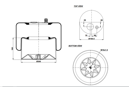 [9233236.23/2] 924183-23 C Air Spring Steel Piston