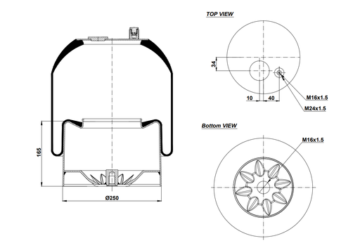 [9233307.21/2] 924185-21 C Air Spring Steel Piston