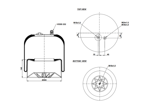 [9233231.24/2] 924186-24 C Air Spring Steel Piston