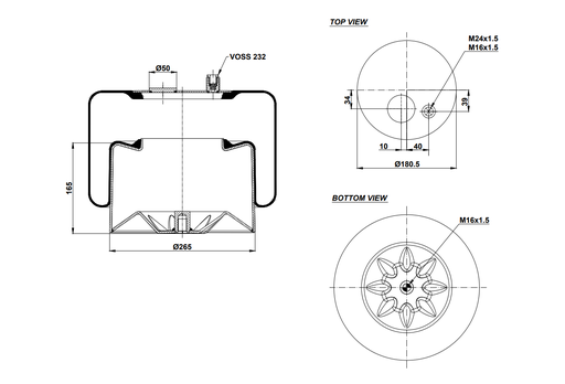 [9233228.01/2] 924187-01 C Air Spring Steel Piston