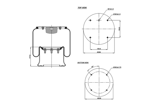 [9233222/2] 924813 C Air Spring Steel Piston