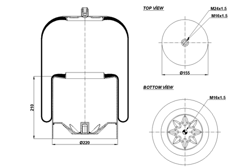 [9233238.01/2] 924838-01 C Air Spring Steel Piston
