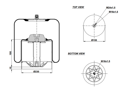 [9233238.23/2] 924838-23 C Air Spring Steel Piston
