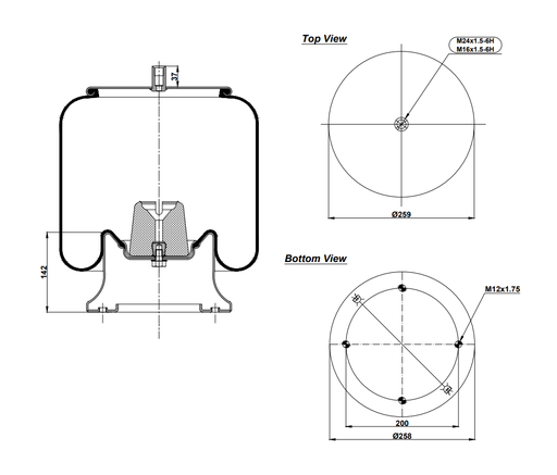 [9233426/2] 924847 C Air Spring Steel Piston