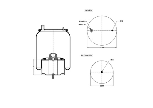 [9233220/2] 924929 C Air Spring Steel Piston