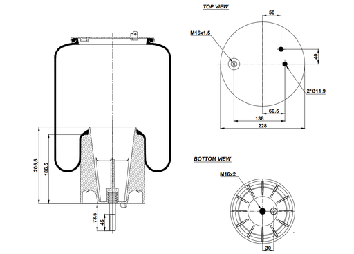 [9233300.P/2] 924930 CPP Air Spring Plastic Piston