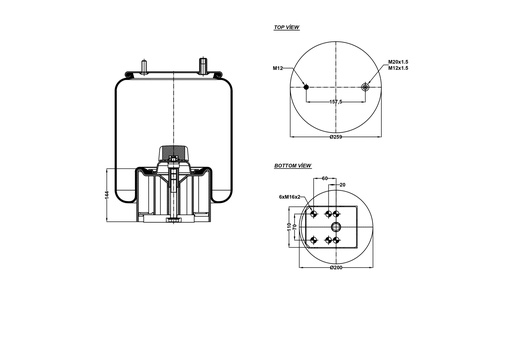 [9233227.P/2] 924960 CPP Air Spring Plastic Piston