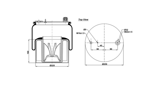 [9233440.02.P/2] 926120-02 CPP Air Spring Plastic Piston