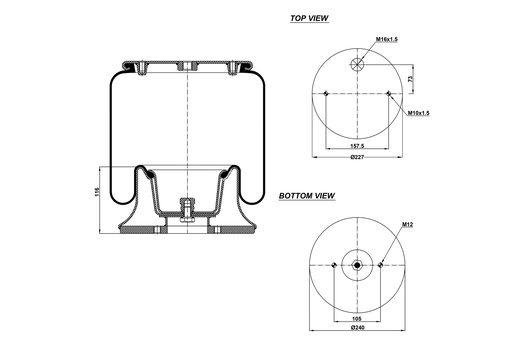 [9233259/2] 926251 C Air Spring Steel Piston
