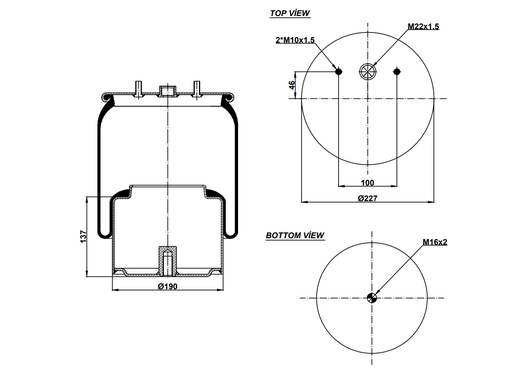 [9233465/2] 926431 C Air Spring Steel Piston