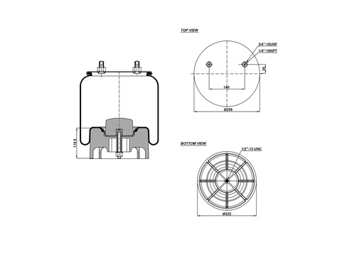 [9233370.P/2] 928709  CPP Air Spring Plastic Piston