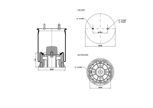 [9233511.P/2] 929141 CPP Air Spring Plastic Piston (9141 CPP)