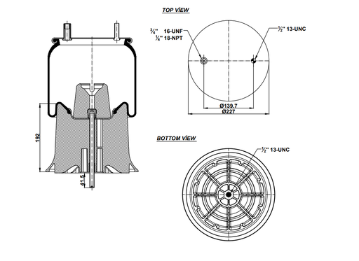 [9233446.P/2] 929346 CPP Air Spring Plastic Piston