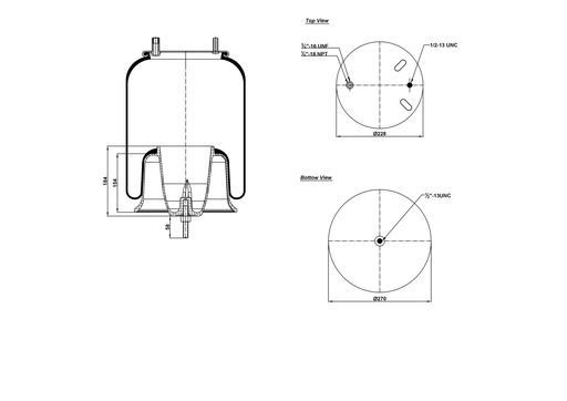[9233420.A/2] 929781 K AIR SPRING W/ ALUMINUM PISTON